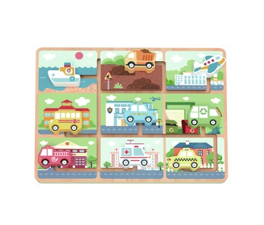 TOOKY TOY Drveni labirint s vozilima